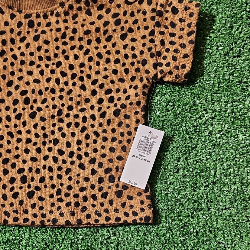 Old Navy Brown and Black Polka Dot Kids Tee - Picture 2 of 4